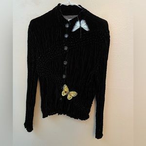 Velour Button up top